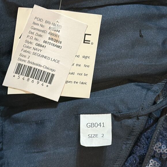 Amsale style Dayna women’s bridesmaid/ prom sequined lace maxi dress size 2 - Picture 11 of 13